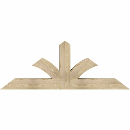 Ekena Millwork Richland Rough Sawn Timber Gable Bracket, Douglas Fir, 72"W x 27"H x 6"D x 6"F, 9/12 Pitch GBW072X27X0606RIC00RDF